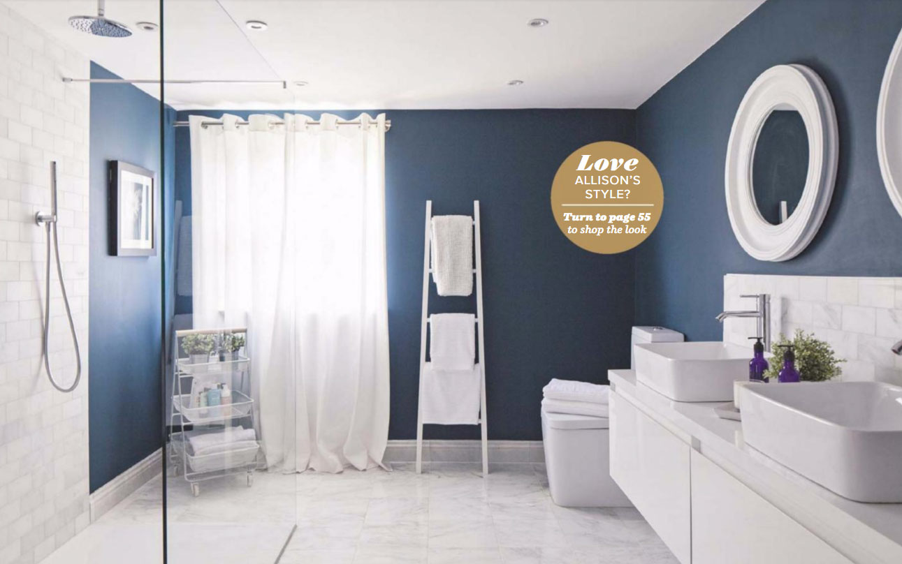 Farrow-&-Ball-Stiffkey-Blue-bathroom - Interiors By Color