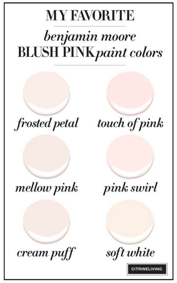 Paint color and Interior Color Palettes and Schemes pink