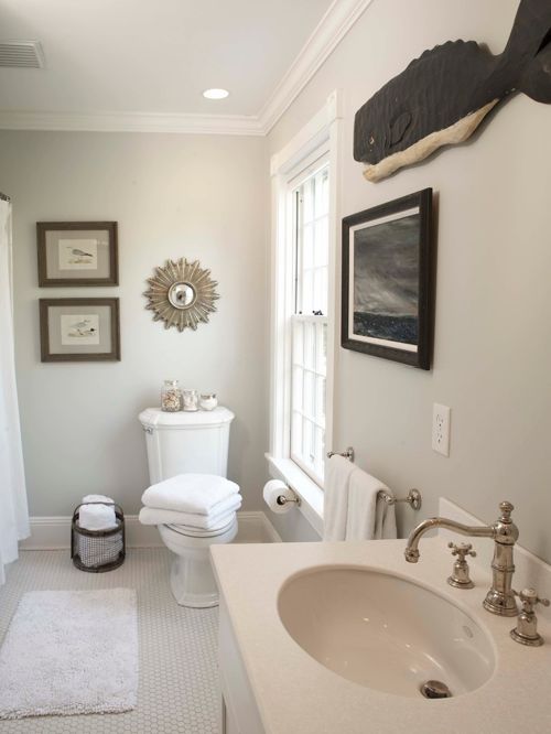 Benjamin Moore Edgecomb Gray Bathroom