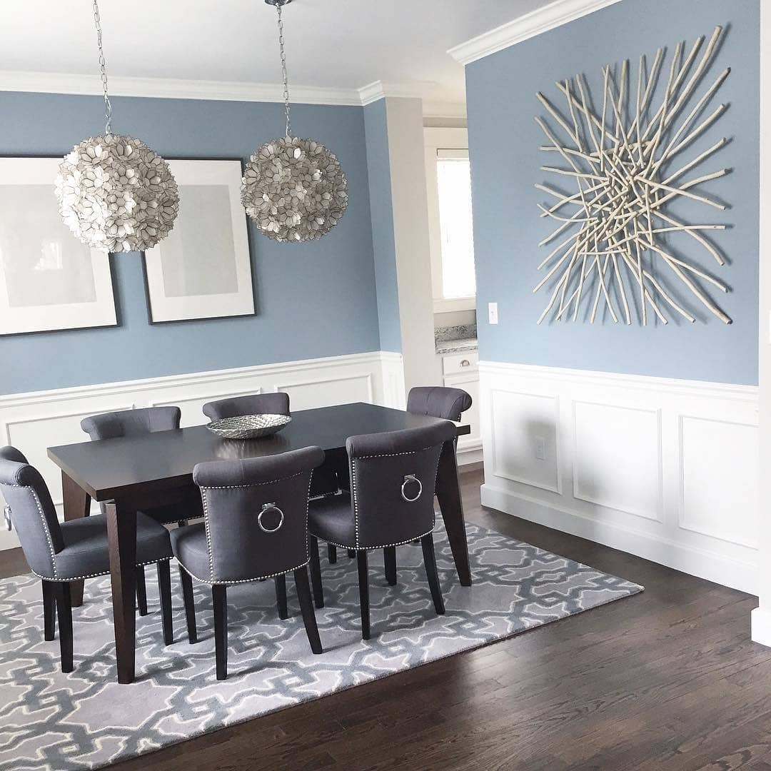 Benjamin Moore Nimbus Grey Dining Room - Interiors By Color