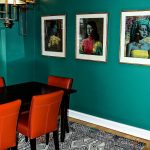 Benjamin Moore Steamed Spinach Dining Room Walls Green Paint COlor Scheme