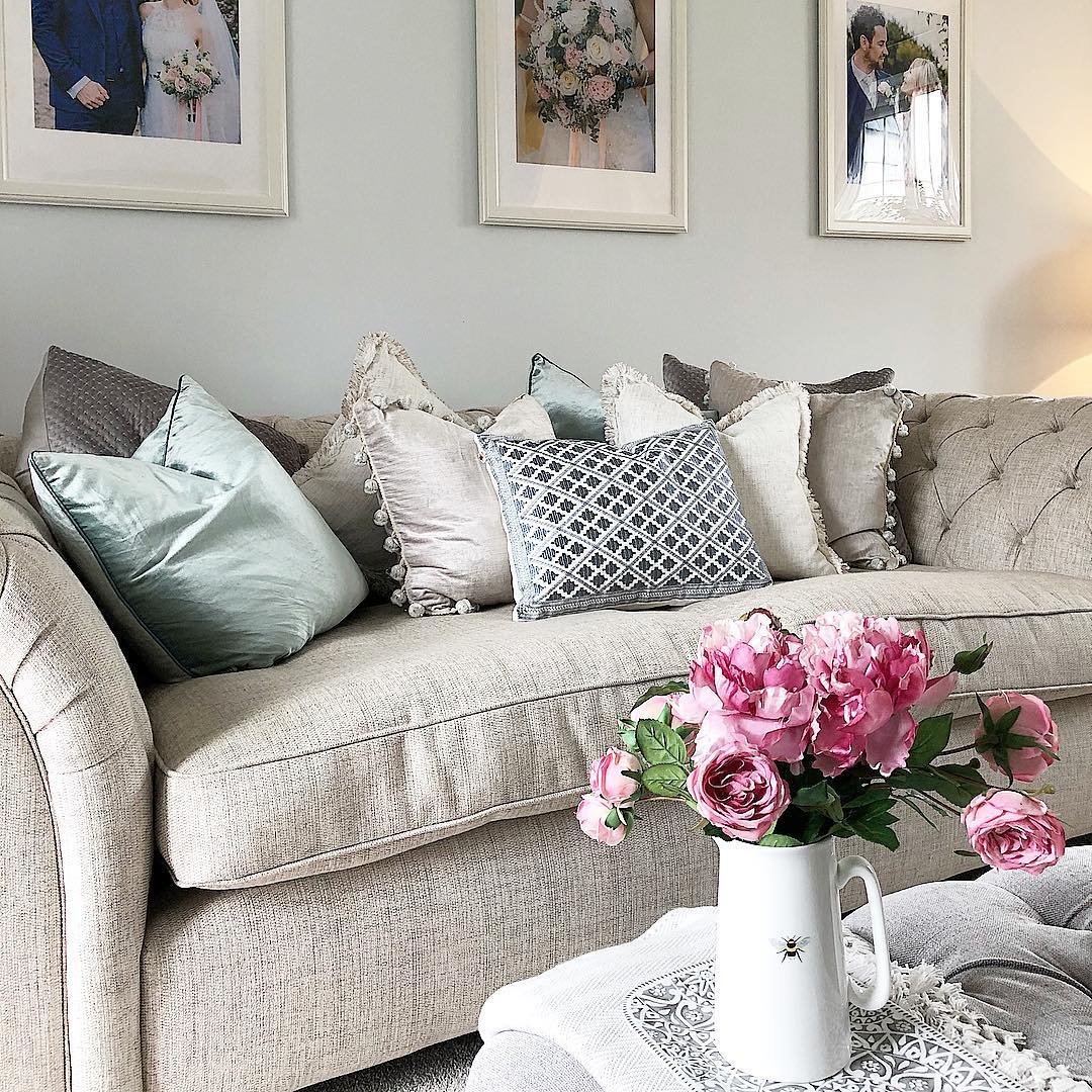 Farrow & Ball Cabbage White Paint Color Schemes Living Room Walls 1