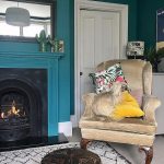 Farrow & Ball Vardo fireplace