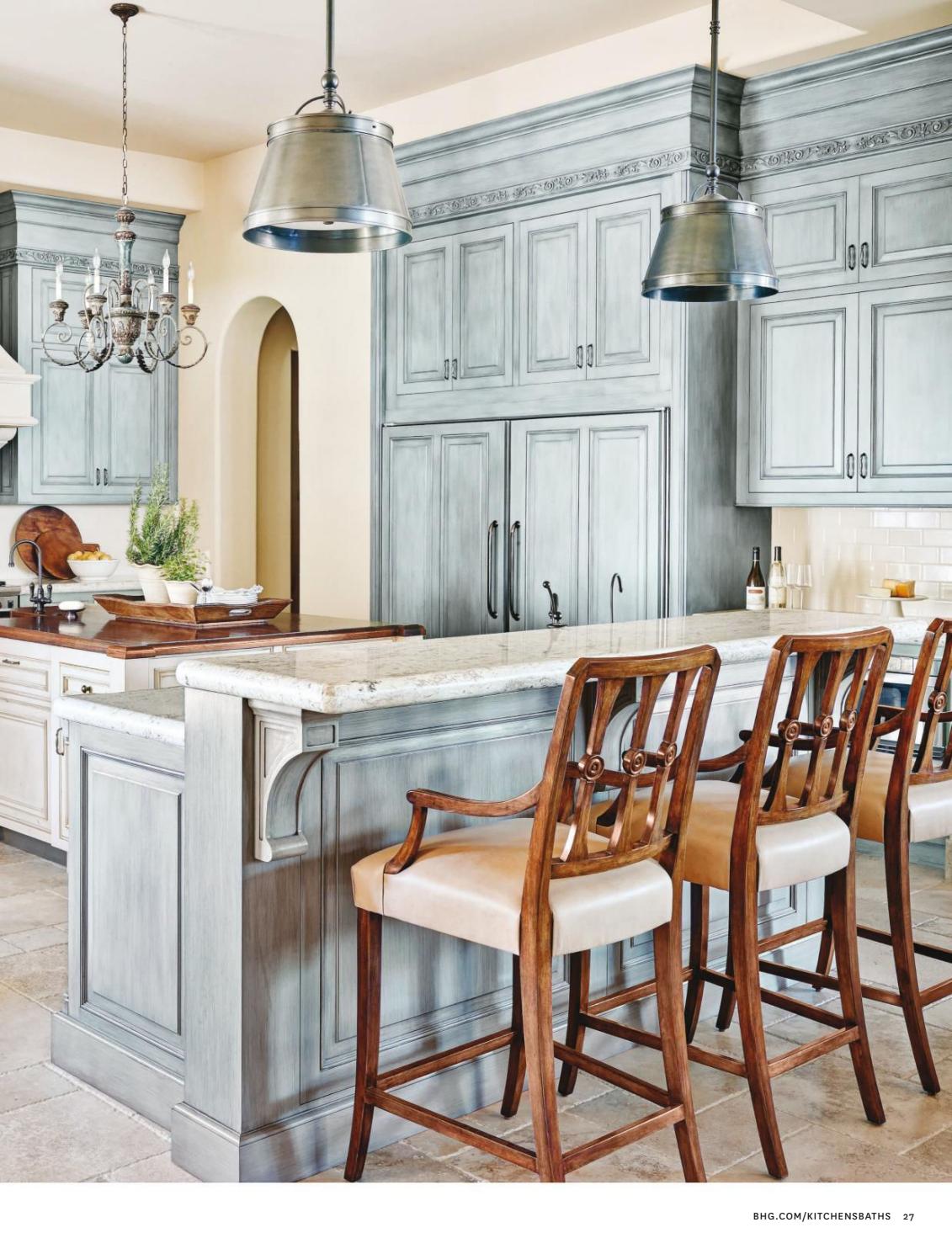 French Country Kitchen in Blue Color Scheme - Interiors By Color