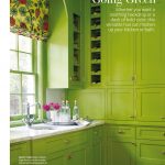 Green kitchen cabinets, kitchen with a green color scheme