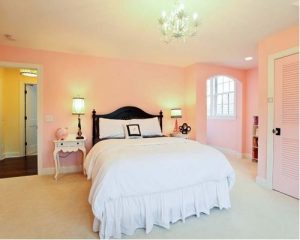 Valspar Ballet Slippers Bedroom pink paint color scheme