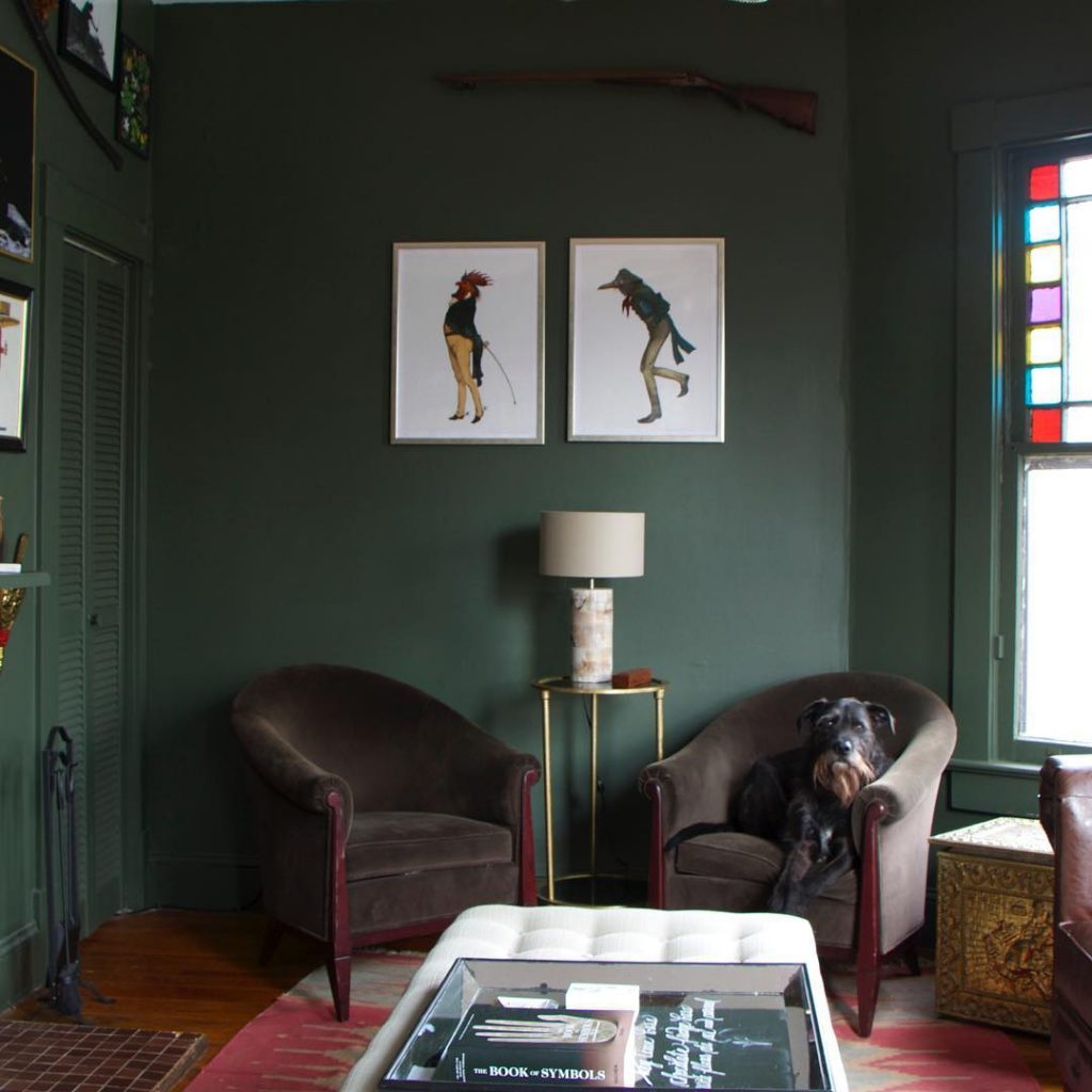 Benjamin Moore Vintage Vogue Green Paint Color Scheme