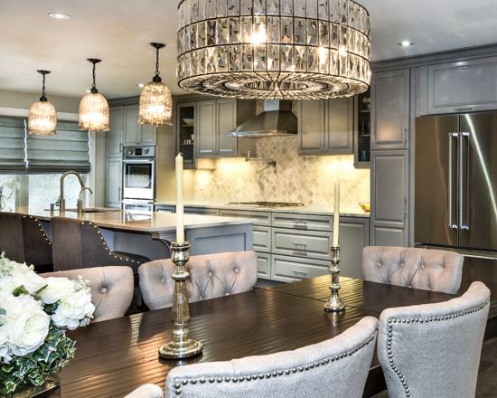 Traditional Kitchen in Pebble Gray Color Scheme