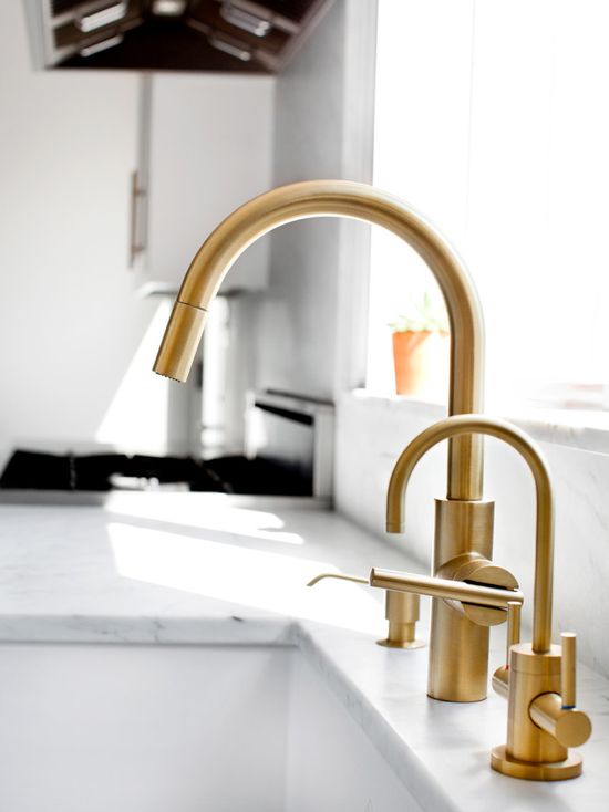 bronze taps for the kitchen