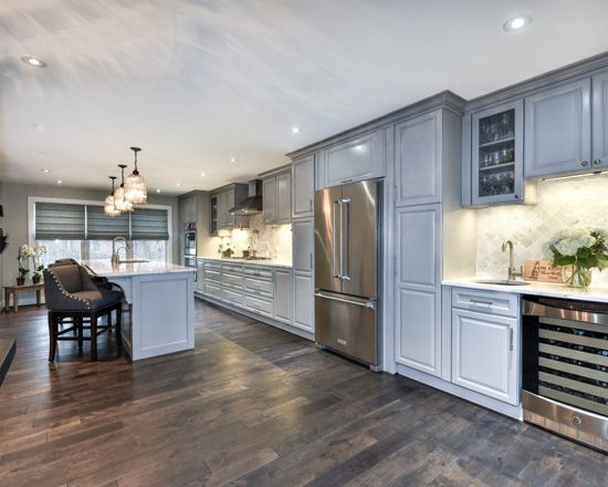 Traditional Kitchen in Pebble Gray Color Scheme