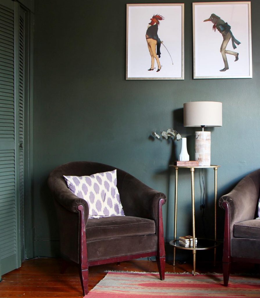 Benjamin Moore Vintage Vogue Green Paint Color Scheme