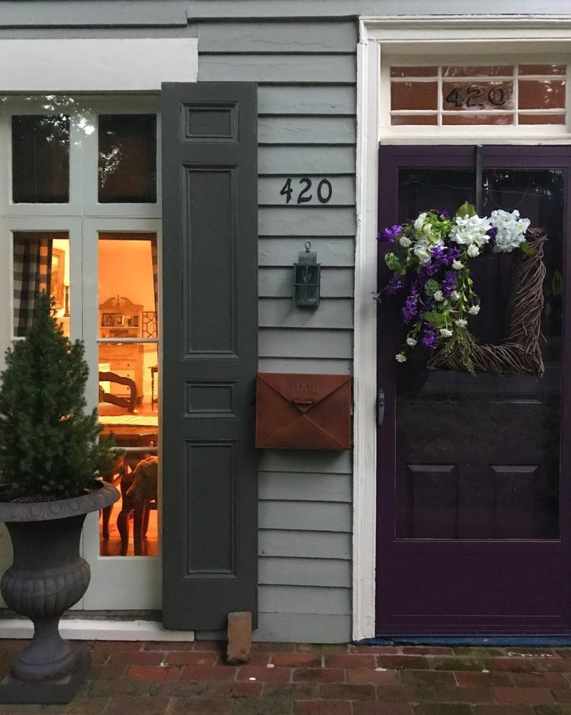 Benjamin Moore Autumn Purple Painted Front Door