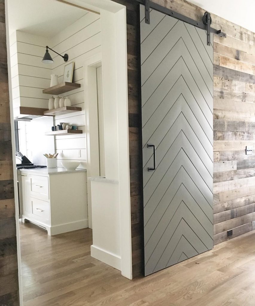 Benjamin Moore Chelsea Gray Painted Barn Door