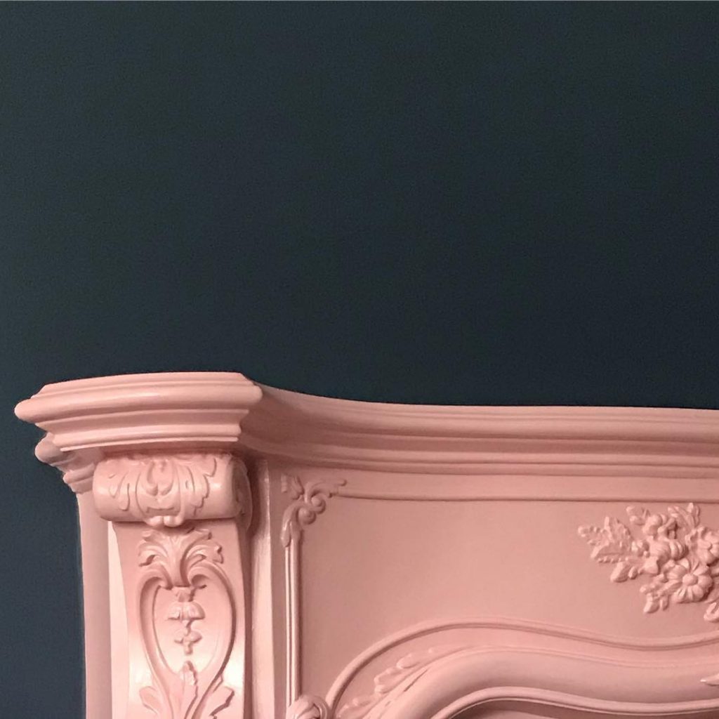 Farrow & Ball Nancy's Blushes and Stiffkey Blue Paint Color Scheme