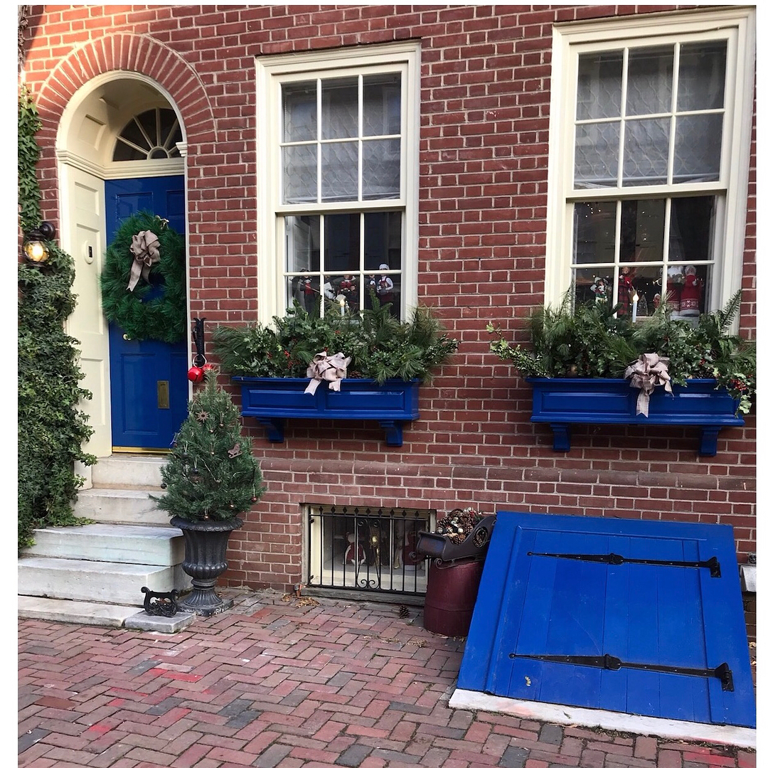 Fine Paints of Europe Delft Blue Painted Front Door