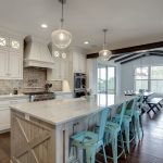 Modern Country Farmhouse Kitchen in Gray, White and Turquoise