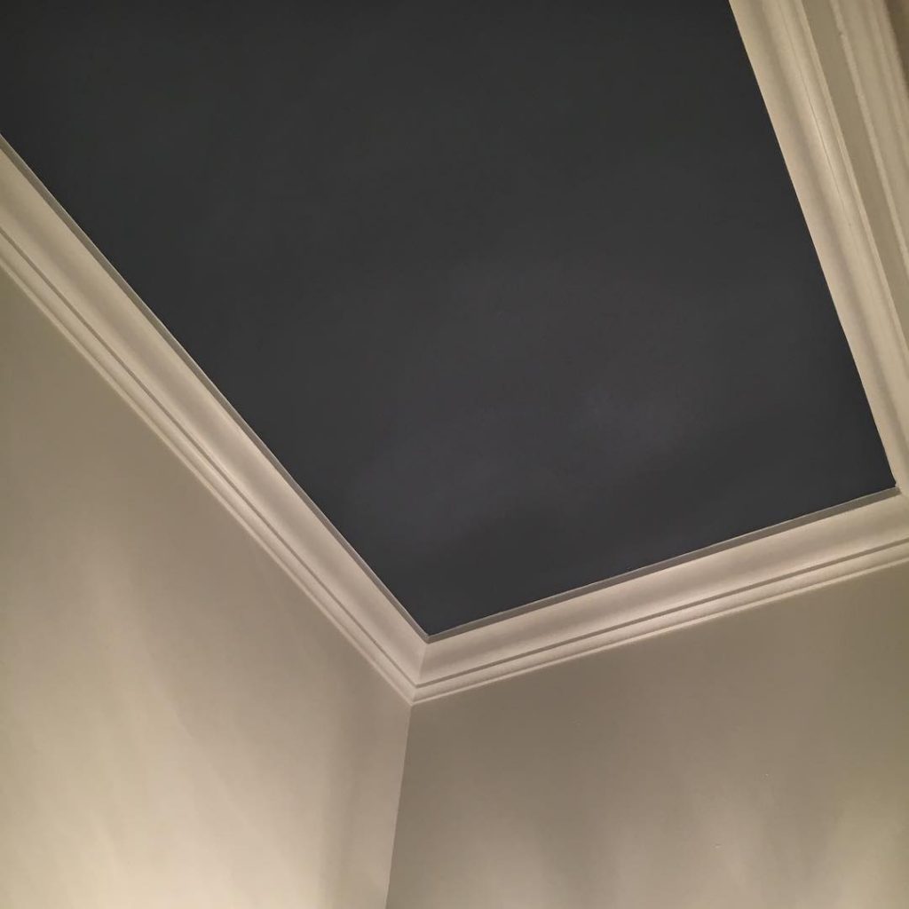 Sherwin Williams Bracing Blue Painted Ceiling