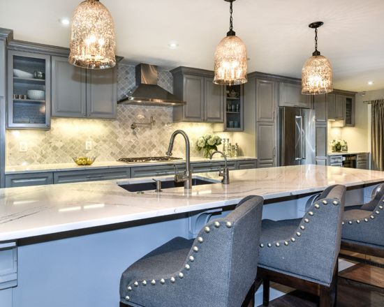 Traditional Kitchen in Pebble Gray Color Scheme