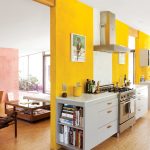 Benjamin Moore American Cheese and Blushing Bride Kitchen Pink and Yellow Color Scheme