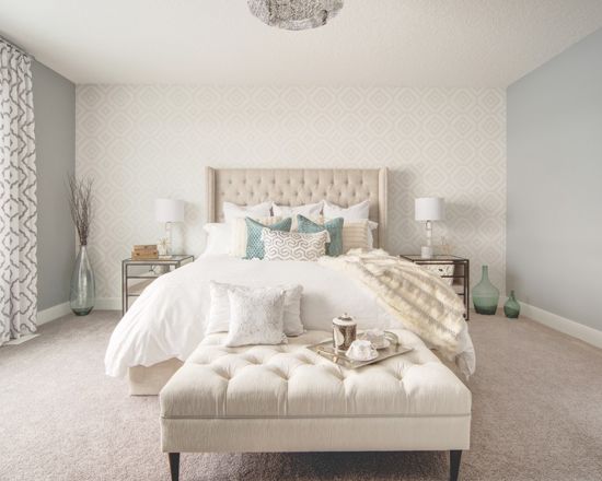 Diamond wallpaper bedroom