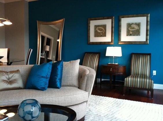 Image Result For Accent Colors For Blue Living Room