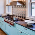 Cabinet Paint - Benjamin Moore Spectra Blue Trim Paint - Benjamin Moore Cotton Balls Wall Paint - Benjamin Moore Winds Breath blue kitchen