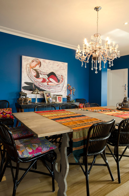 Dulux Silk Jewel Blue Dining Room Walls