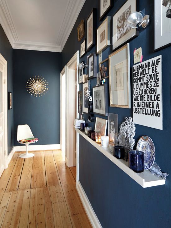 Farrow & Ball Hague Blue Hallway