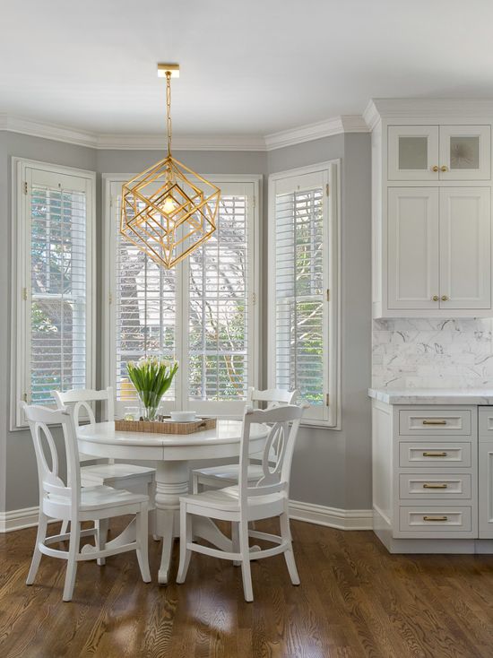 Gray paint color scheme in dining room