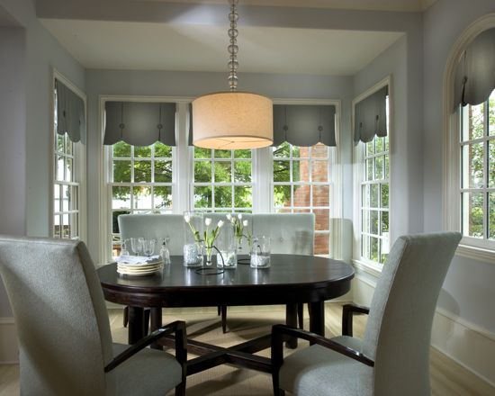 Sherwin Williams Topsail Light Blue Painted Dining Room Color Scheme