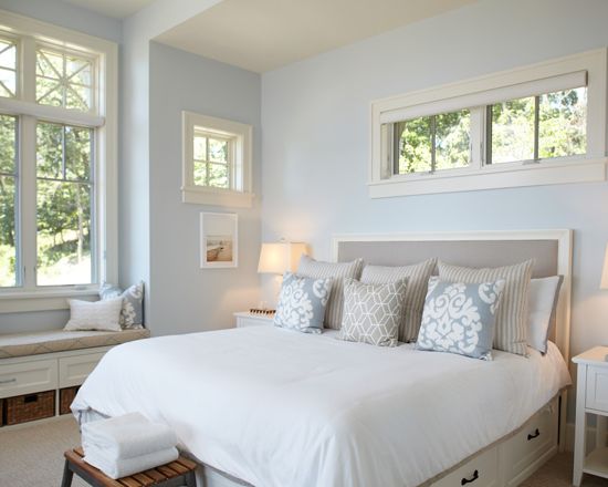 Sherwin Williams Topsail Light blue bedroom color scheme