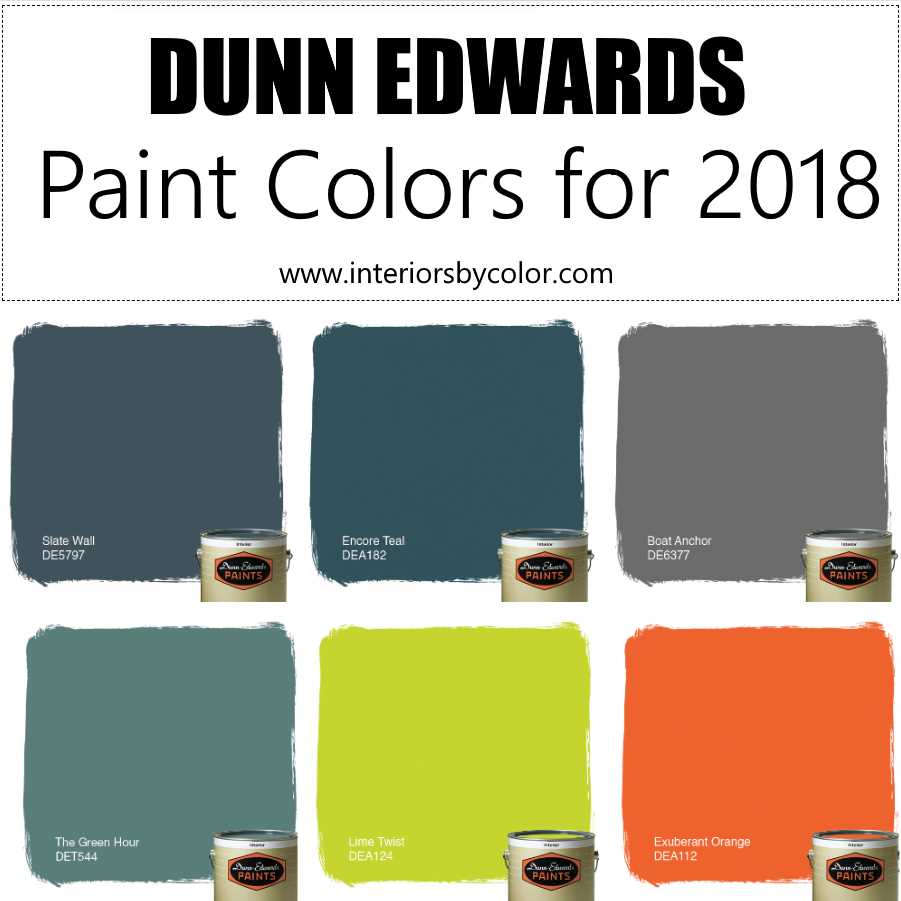 Top 6 Dunn Edwards Paint Colors for 2018