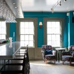 Turquoise Walls Painted in Benjamin Moore's Wilmington Spruce