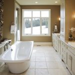 Bathroom Walls Painted in Benjamin Moore Caramel Corn.