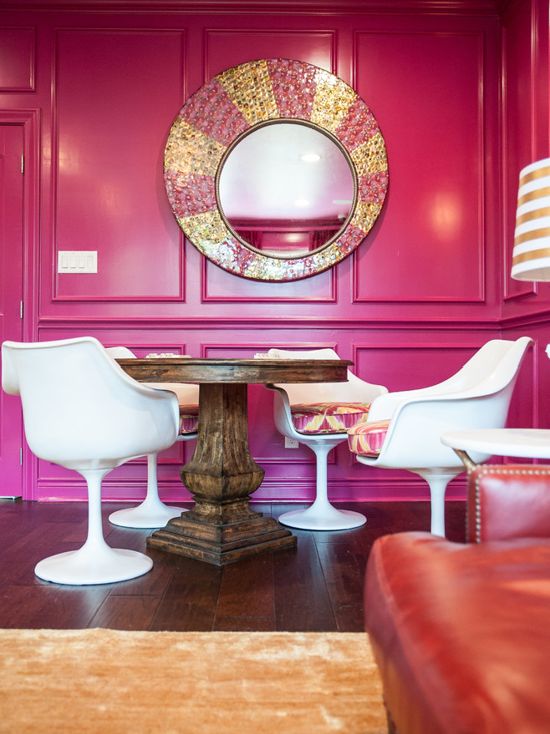 Benjamin Moore Crushed Berries Pink Color Scheme Living Room.