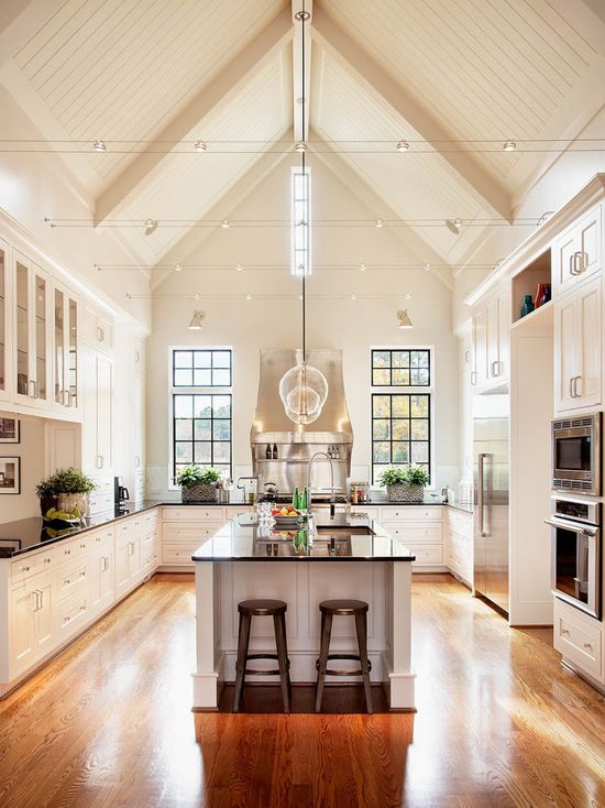 Traditional Kitchen in White Pained in Sherwin Williams Alabaster.