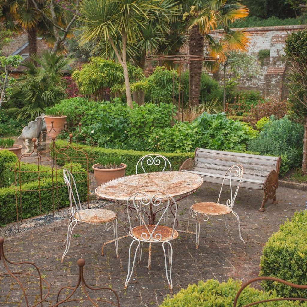 Vintage iron furniture set garden