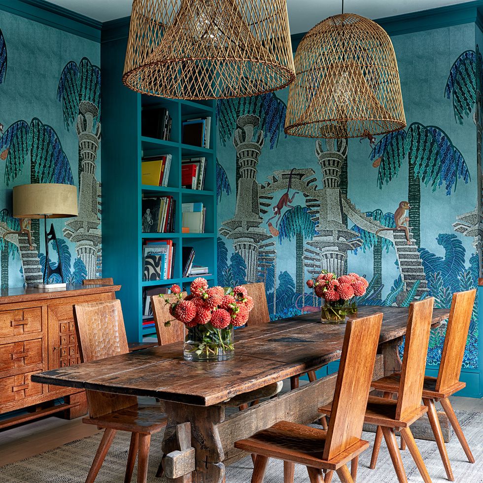 eclectic tropical living room interior design