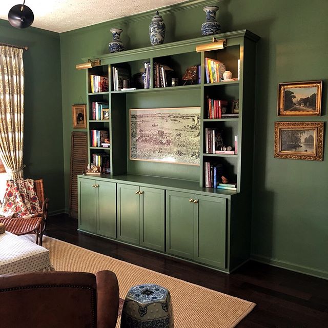 Farrow & Ball Calke Green living room