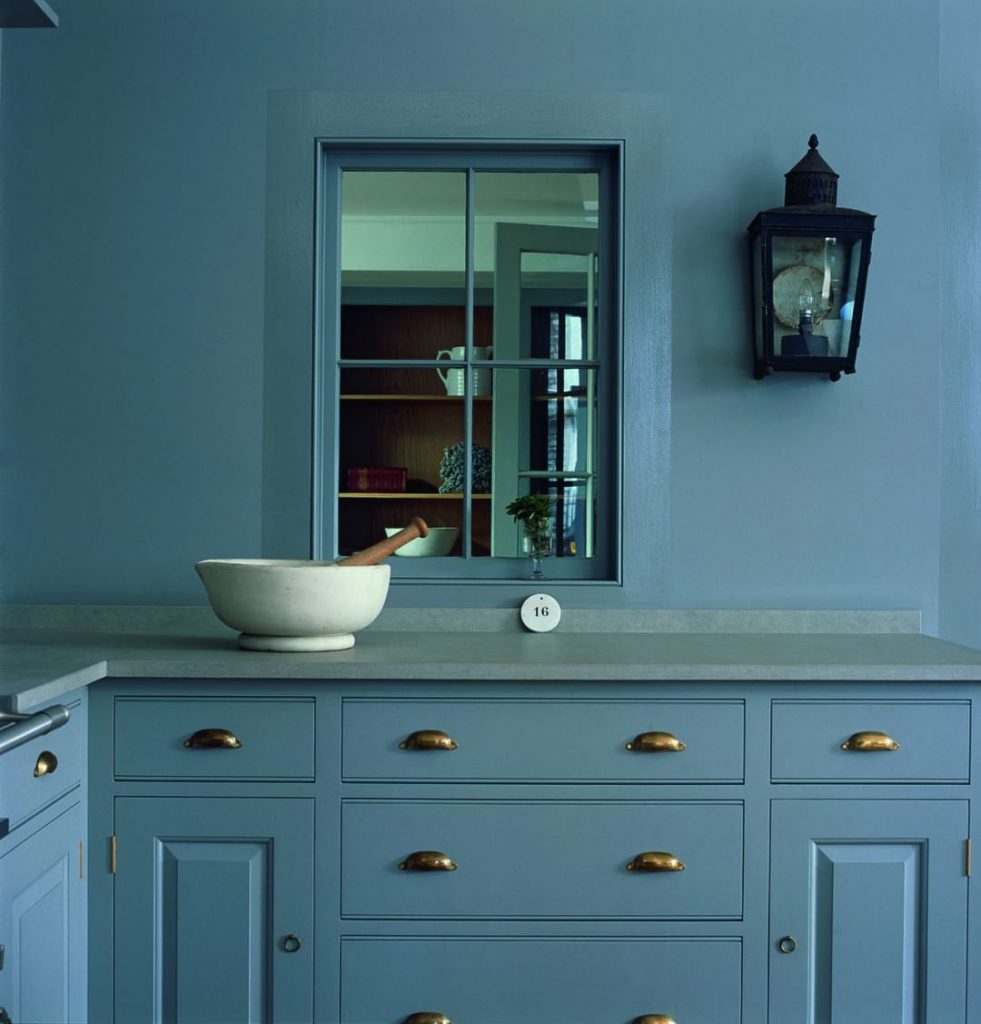 Kitchen painted in Little Greene Paint Company Lead Colour