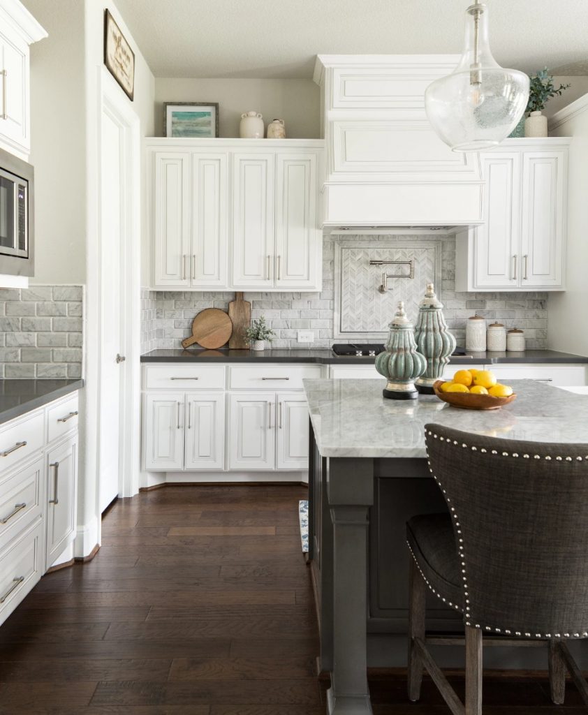 Kitchen Splashback Idea 2020 in Greige Neutrals Interiors By Color