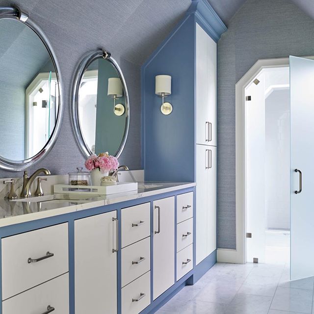 pastel blue and white bathroom