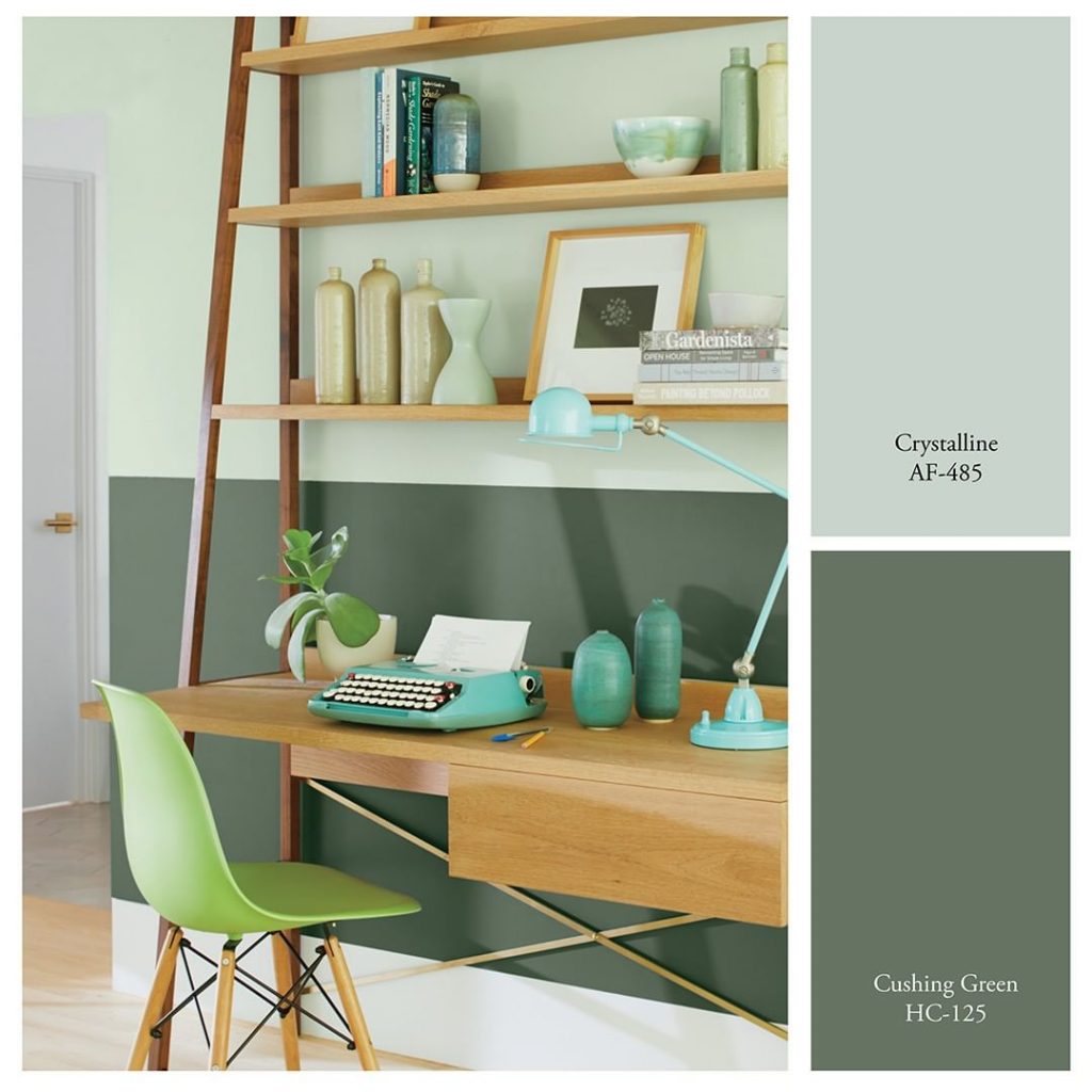 Benjamin Moore Crystalline and Cushing Green