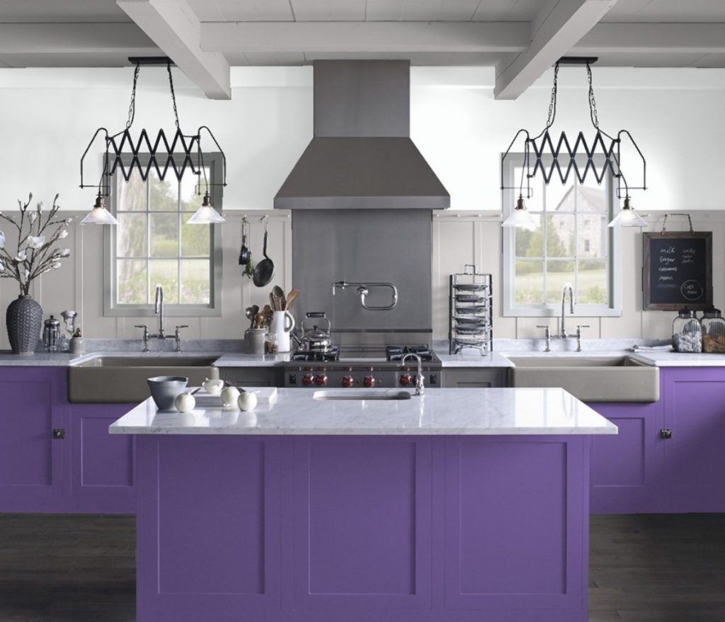 Benjamin Moore Your Majesty Kitchen Cabinet