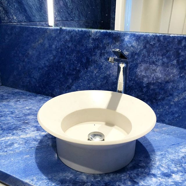 Blue marble bathroom and sink