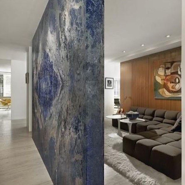 Blue sodalite Marble Wall