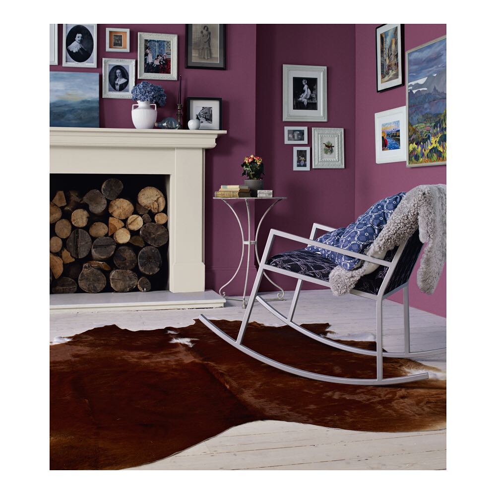 Dulux Mulberry Burst Paint Color living room