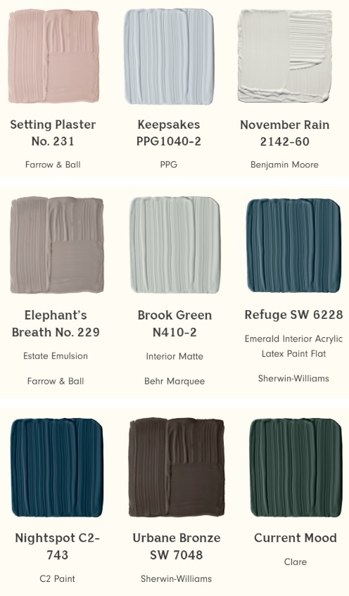 Light and dark paint color schemes for 2020