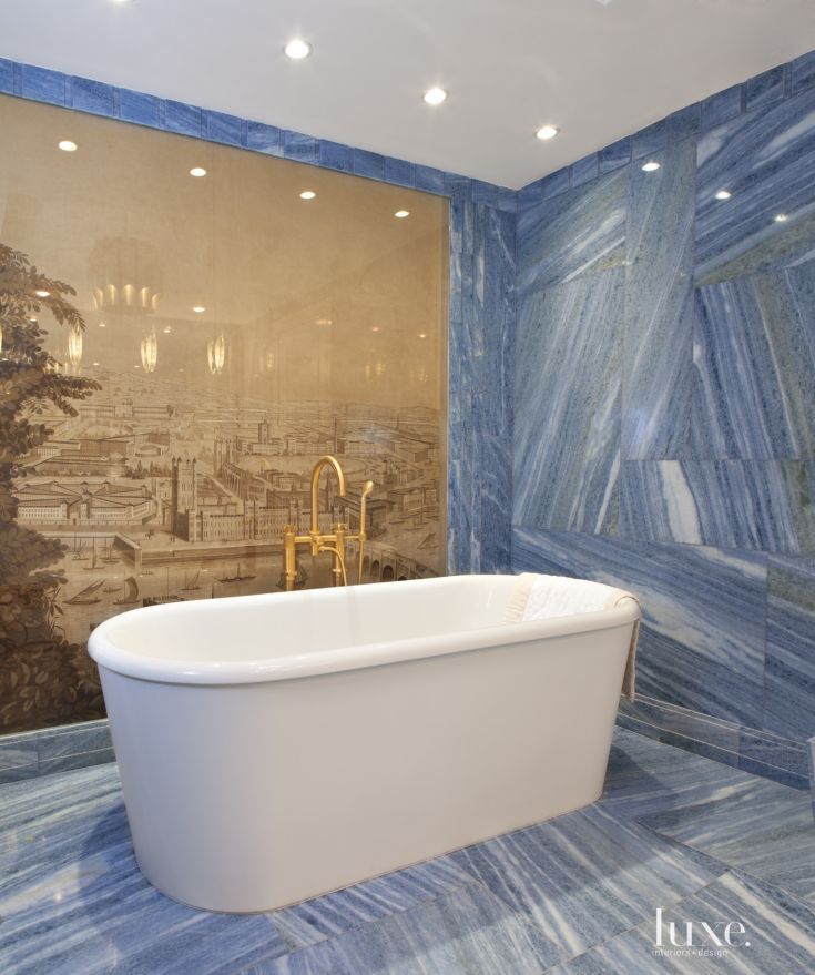 blue marble bathroom
