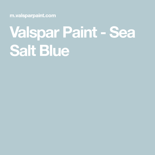 Valspar Sea Salt Blue